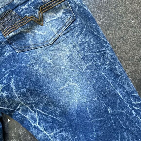 Huntington Acid Wash Style Men’s Jeans Size 33x30.5 Skinny Fit High Rise Denim - Picture 11 of 14